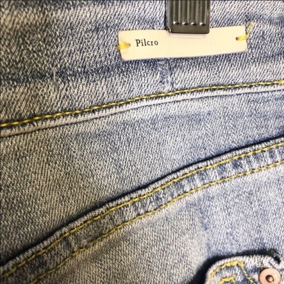 Pilcro‎ & the Letterpress Slim Boyfriend Jean Short Embroidered Floral - Picture 6 of 8